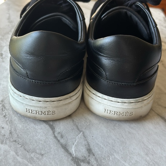 VGC HERMES day Leather trainers with Kelly buckle in black leather size 37.5 - Picture 3 of 7